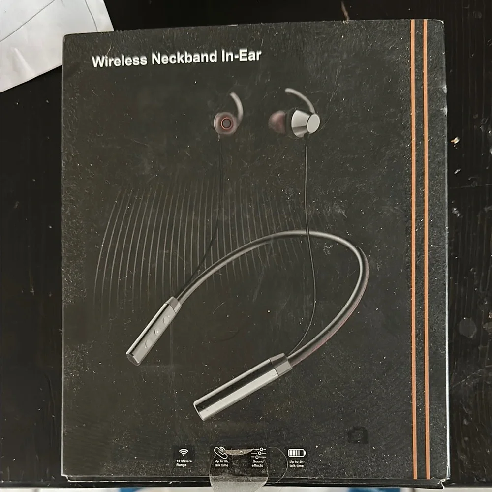 Wireless Neckband In-Ear Headphones - Black